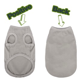 Paiaite Revamp Your Pooch's Closet: 3 Pieces Plain Sleeveless Cotton Dog Shirts, for Small and Medium Dogs. Stay Cool and Fashionable with These Colorful Puppy Tank Top! Black Green and Gray XS