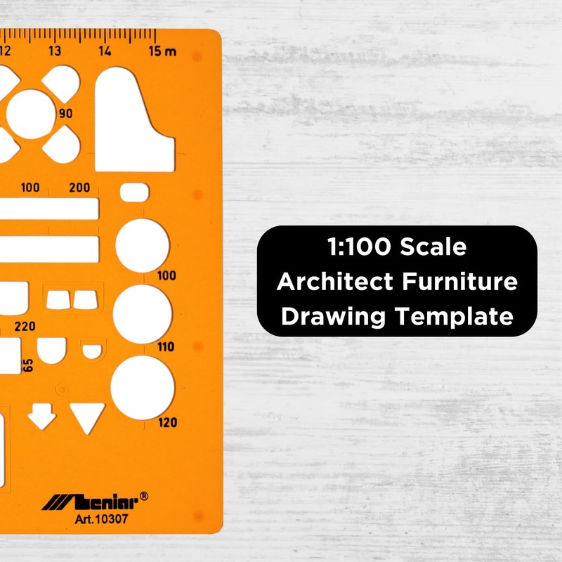 Architecture Stencil 1:100 - Stencil Sanitary 1:100 - Furniture Drawing