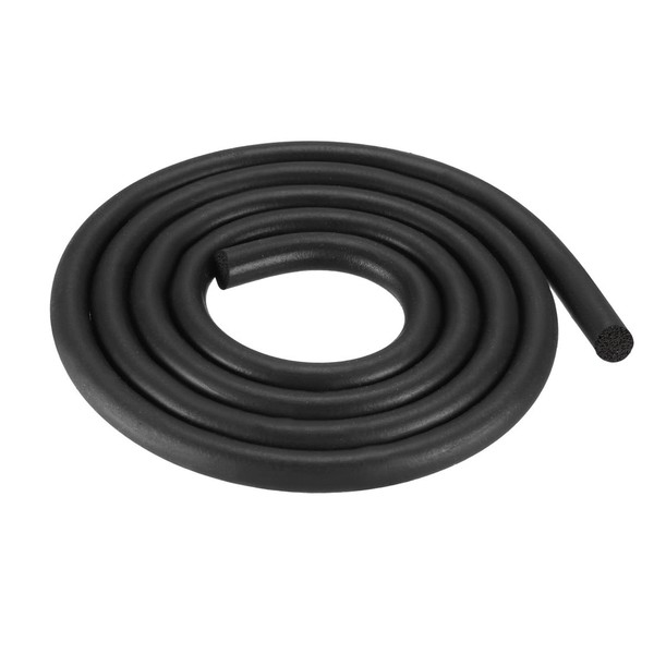 sourcing map Rubber Foam Weather Seal 10 mm Diameter x