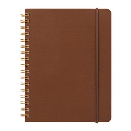 DESIGNPHIL 15223006 Midori Ring Notebook, Grain, B6 Deformation, Dark Brown