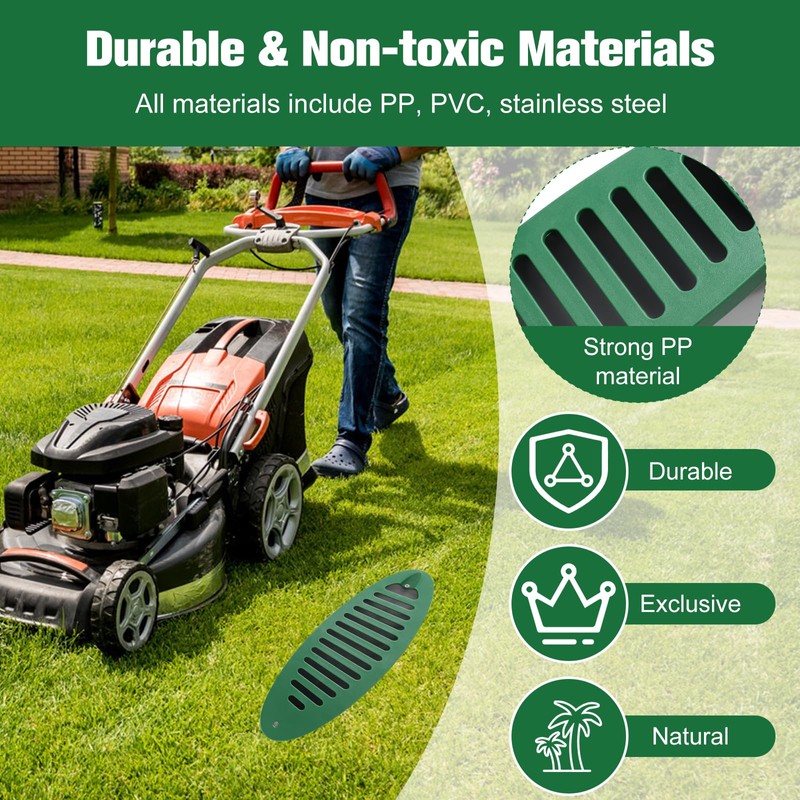 Solaradgy 4 Inch Yard Drain, Green Angled Drainage Grate for