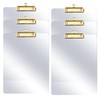PERFORMORE 6 Pack of Plastic Clipboards, 12” x 9” Clear