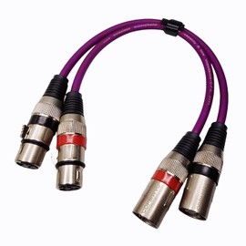 CDPMWVC Microphone Cable - 1ft XLR Male to XLR Female Mic Cable 3-Pin Balanced Shielded Audio Cable for DJ Mixer, Recording Studio, Podcast