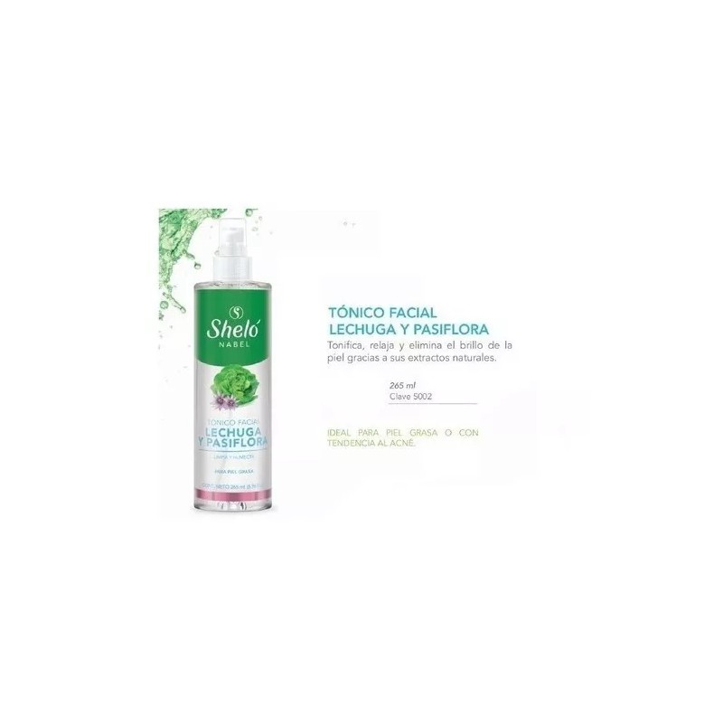 Sheló Nabel Tónico Facial Lechuga Pasiflora+jabón Carbón Activado Shelo