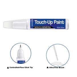 2PCS for Nissan QAB Pearl White Tricoat Touchup Paint, 2-in-1 Scratch Repair Pen Exact Color Match, Car Scratch Repair Pen