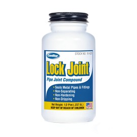 ComStar Lock Joint,1/2 Pint, Blue Pipe Joint Sealant, Leak-Proof NPT Thread Connections, Works on Metal & Plastic Pipes, High Temperature & Pressure Resistant, Lubricates & Seals Gaskets (10-625)