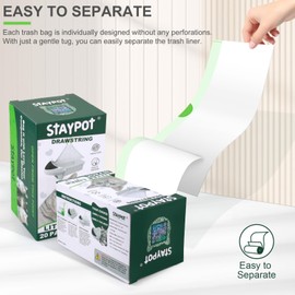 Heavy Duty Utra-thick Drawstring Litter Box Robot 3 4 Waste Bags 60Pack Compatible with Self-cleaning Cat Litter Boxes. Designed for Automatic Litter Box Liners,9-11 Gallons