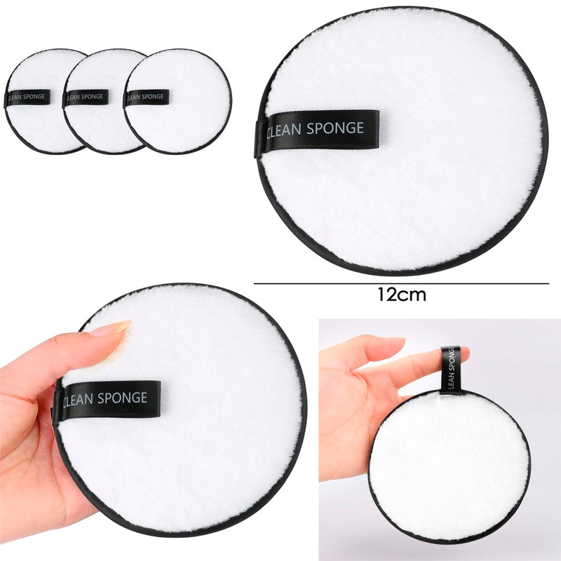 TRIXES Reusable Microfibre Make-Up Pads Pack of 3 - White