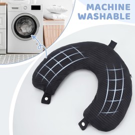 Zebrabox Travel Neck Pillow Cover U Shape Necks Pillows Case Replacement Covers Soft and Smooth Blue (ONLY Pillow Cover, No Filler)