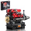 Mould King 10204 Technik V8 Engine Building Blocks Clamping Blocks