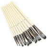 10pcs Nylon Hair Gouache Artist Paint Brush Portable Oil Painting