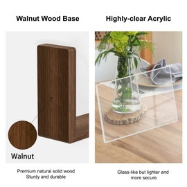 Mixoo 4x6 Picture Frame Rotating Photo Frame, Wooden Picture Frames 4x6 Horizontal Double sided Rustic Floating Frame for Desk Tabletop Family Office Wedding