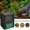 Costway Large Outdoor Compost Bin 80 Gal for Kitchen Waste