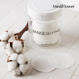 Mediflower 메디플라워 메이크업 셀프 패드 100매+리필 130매x2 / 화장솜 클렌징패드 토너패드 MediFlower Makeup Self Pad 100 Sheets + Refill 130 Sheets x2 / Makeup Cotton Cleansing Pad Toner Pad