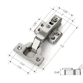 Ravinte 60 Pack 30 Pairs European Kitchen Cabinet Hinges Soft Close Full Overlay Door Heavy-Duty Frameless Adjustable Concealed Cabinet Cup Hinges