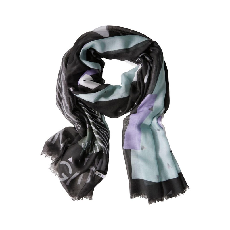 CECIL Women's B572645 TOS_Foil Print Scarf, Black, A, black