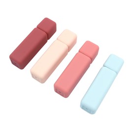 Namvo 4 x Empty Lip Gloss Tubes Containers DIY Plastic Lip Balm with Cap for DIY Make-Up Cosmetics Travel Everyday Life