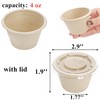 Tebery 200 Pack 4 Oz Disposable Condiment Portion Cups, Small