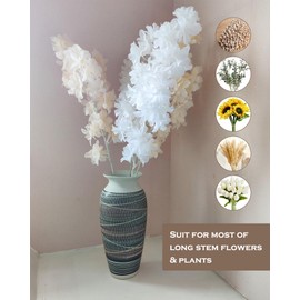 Ceramic Rustic Farmhouse Vase, 12.6" Large Vintage Flower vase for Home Decor, Tall Boho Textured Vases for Living Room, Table, Mantel, Shelf and Centerpieces Decor and Housewarming (C)