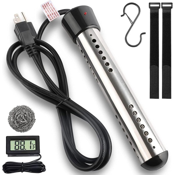 Immersion Water Heater, 2000W Portable Electric Water Heater for Inflatable