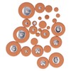 25Pcs Saxophone Pads Brown Sheepskin Sound Hole Resonator Gasket Wind