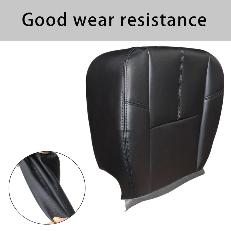 SecosAutoparts Driver & Passenger Side Bottom Microfiber Leather Seat Cover