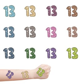 13 tattoos, 12 pieces, 13 hand tattoos, 13 temporary tattoos, waterproof, tattoo stickers 13, waterproof temporary tattoo for hand and body, suitable for music festivals, carnival parties, gatherings