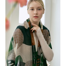 Louis Quatorze Scarf Trenu Wool Silk Long Scarf