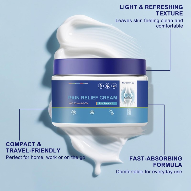 VLUVLA Joint Care Cream with Menthol, Fast Absorbing Joint Massage