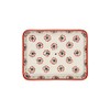 Tranquillo Square Soap Dish Retro Stoneware Hand Printed Rounded Corners