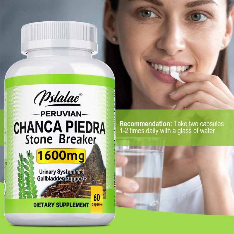 pslalae Chanca Piedra Capsules 1600mg - Liver & Kidney Support,