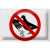 Tin Warning Sign 30 x 20 cm No Doves Feeding