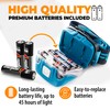 Foxelli LED Headlamp Flashlight for Adults & Kids, Running, Camping,