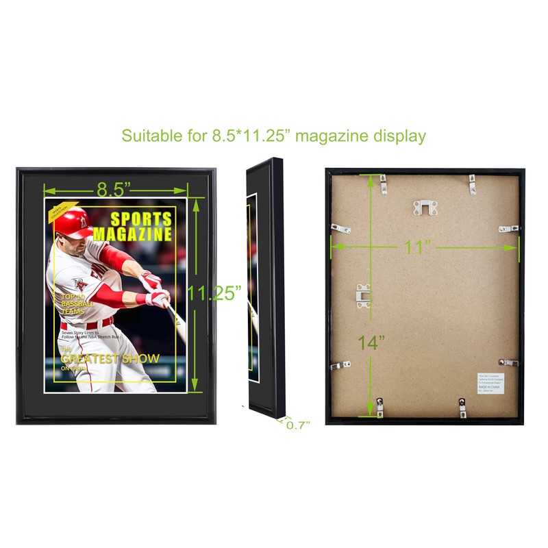 ReqiHome 4 Packs Sports Magazine Frame Fits Measuring 8.5 x