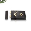 Infinity Decor Fluted Epoxy Black Rim Lock Latch Set –