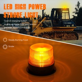 AnTom 2PCS Magnetic Wireless Strobe Lights, Rechargeable Emergency Flashing Warning Battery Operated Beacon Light for Vehicle, forklifts,Tractors,Golf carts,UTVs,Cars,Buses
