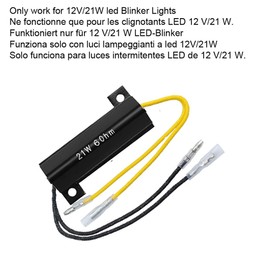Gebildet 4PCS 12V Motorcycle Resistor 21W 6ohm LED Load Resistors for Motorcycle Turn Signals Compatible with Yamaha Suzuki Off Road (Y-137)