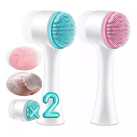 Mafab Cepillo Limpieza Facial Doble Cara Manual Exfoliante Color F