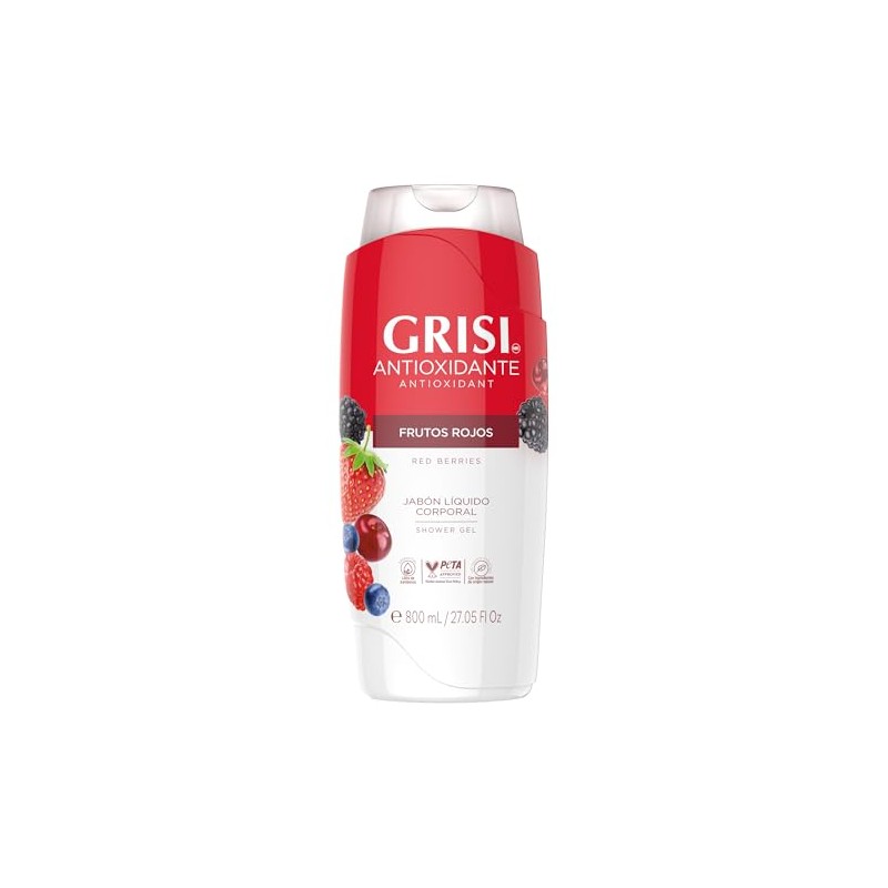 Grisi Shower Gel Frutos Rojos Jabón Líquido Corporal Fórmula Antioxidante