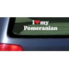 I Love Heart My Pomeranian Dog White Vinyl Decal Sticker
