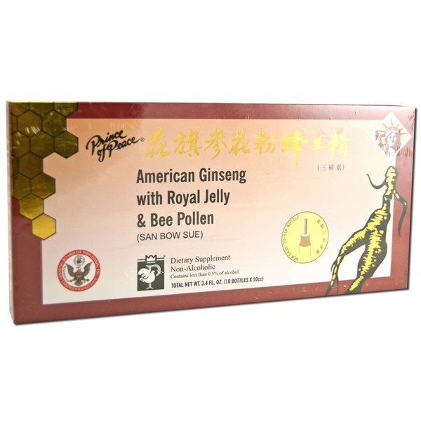 American Ginseng & Royal Jelly & Bee Pollen Prince Of Peace 10 Vial