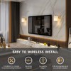 Gold Rechargeable Battery Operated Wall Sconces Set of 2 with