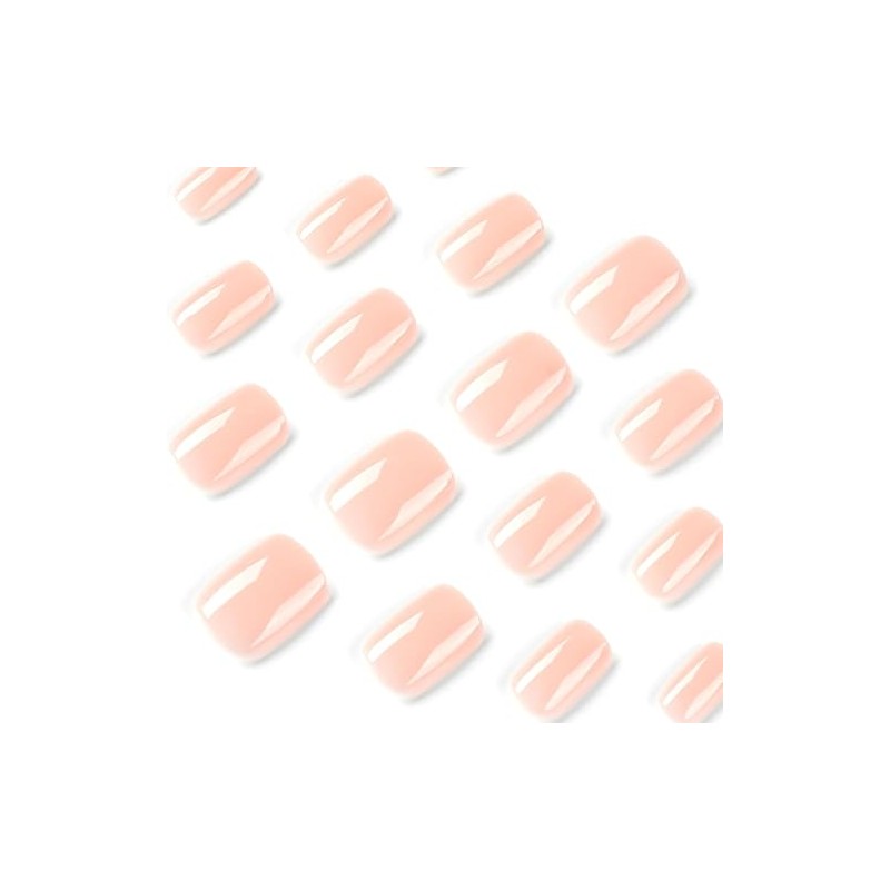 24 Piezas de Uñas Postizas a Presión, Uñas Falsas Cuadradas