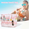 LEDAOU Beach Bag Waterproof Sandproof Women Tote Bag Pool Bag