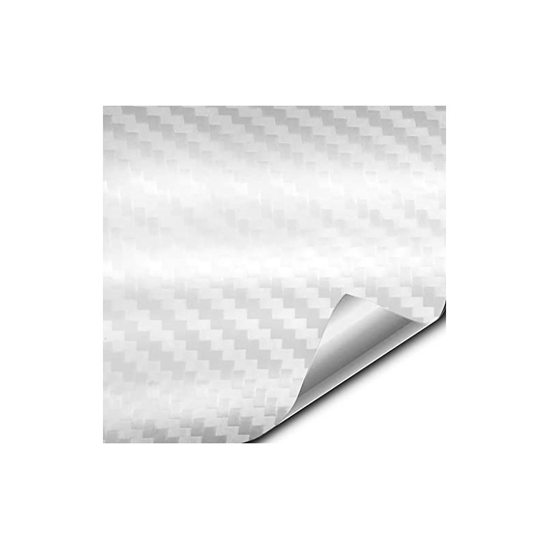 VViViD+ Premium Carbon Fiber Vinyl Wrap Film (White, 6ft x