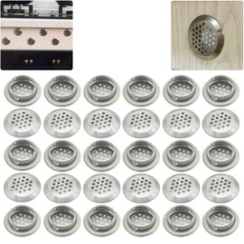 CTRICALVER 29 mm stainless steel ventilation grille, round, ventilation ventilation, stainless steel ventilation grille, ventilation grille, 30 stainless steel ventilation grille (convex)