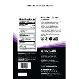 Terrasoul Superfoods Organic Medjool Dates, 2 Lbs - Soft Chewy Texture | Sweet Caramel Flavor | Farm Fresh