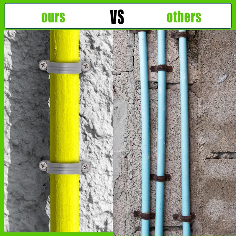 BENLIUDH 1-1/2 Inch PVC Pipe Strap, 2-Holes Conduit Pipe Clamps