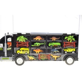 PowerTRC Dinosaur Transport Truck Carrier | Dino Playset | Great for Kids Ages 3+ Boys and Girls | Perfect Present for Birthdays, Parties, and School Rewards