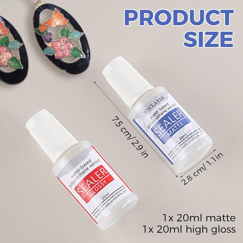 WECLAYER Polymer Clay Glaze – 20ml x 2 Bottle Set